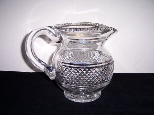 a good large georgian cut glass water jug