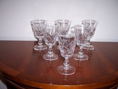set of 6 stuart sherry glasses