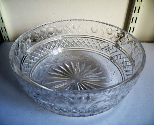 a superb quality thomas webb cut glass fruit bowl