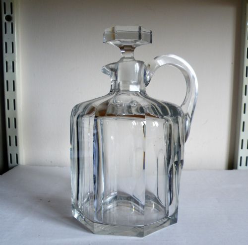 a good vintage baccarat glass whisky jug flagon