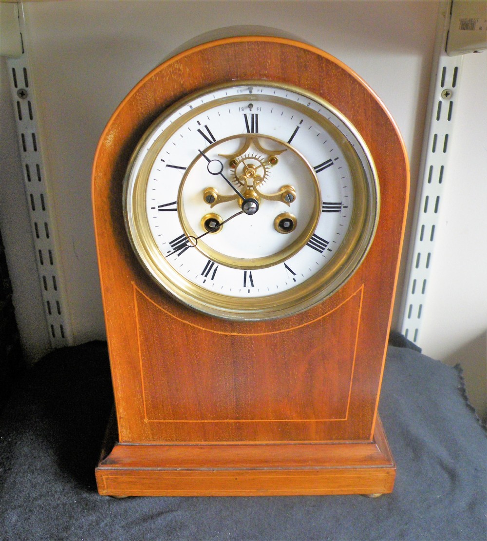 a good 19th century striking mahogany cased bracket clock by lmartie et cie
