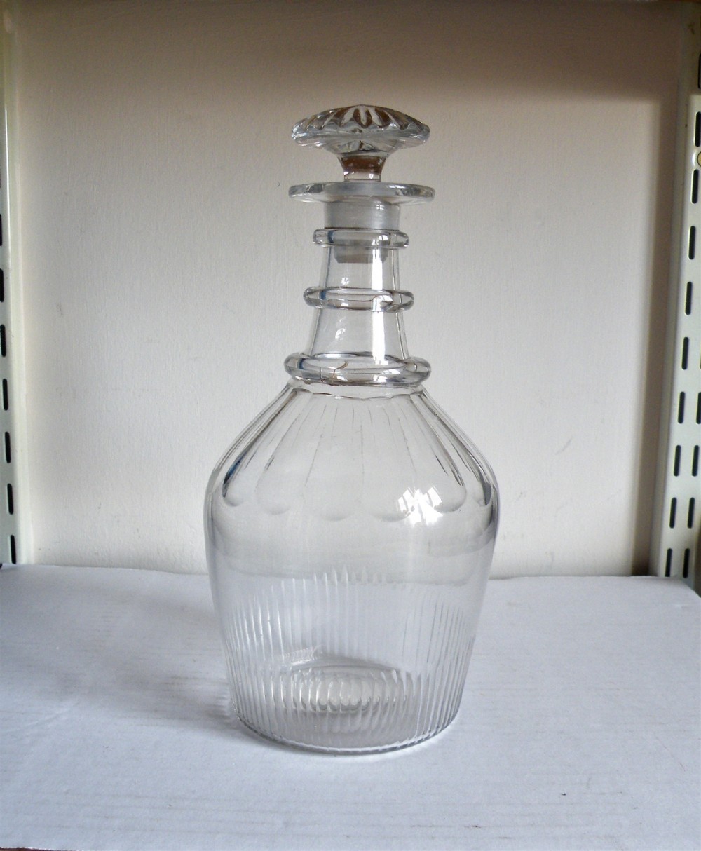 a good george iii three ring neck decanter