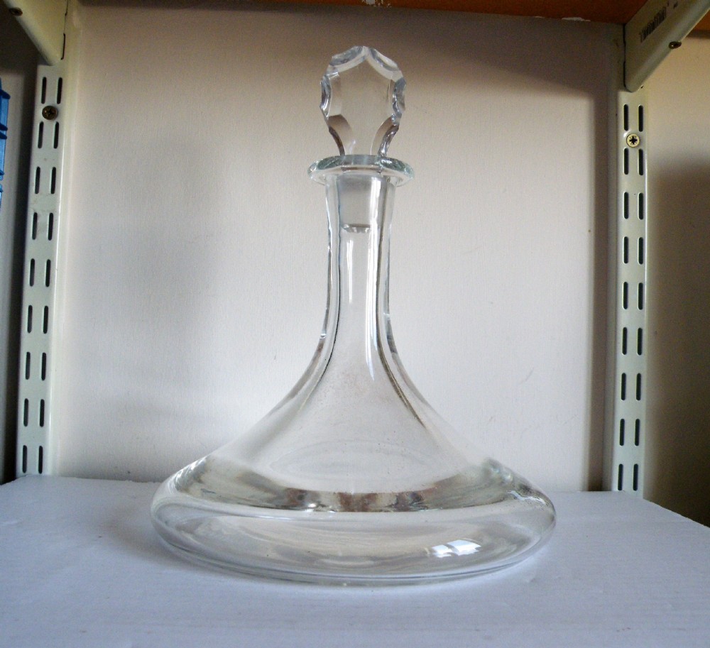a good and large 19th century glass ships decanter