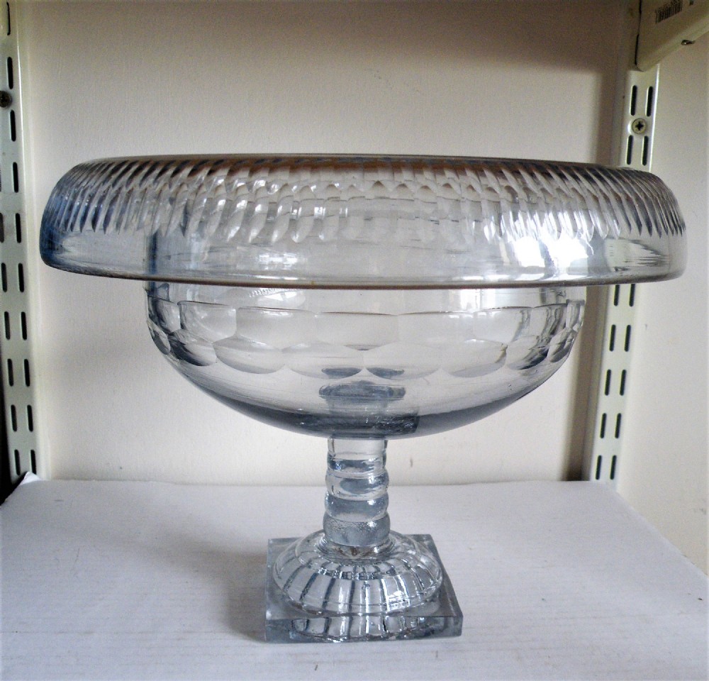 a fine large 18th century irish glass turnover bowl circa 1780
