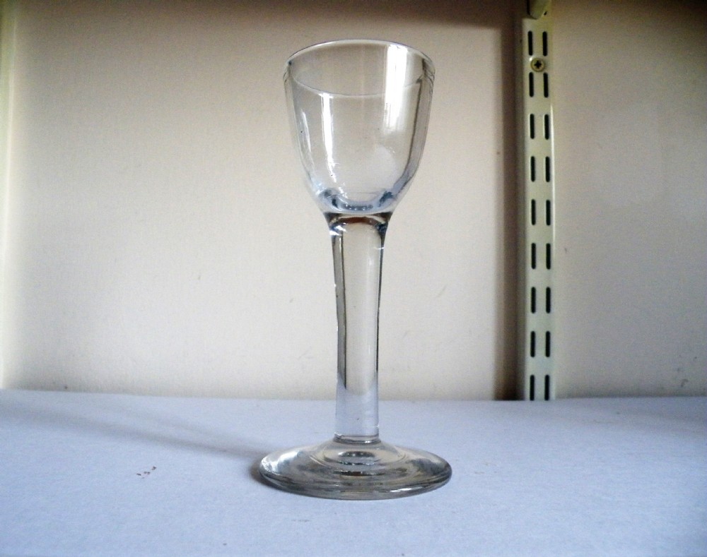 a georgian plain stem wine or cordial glass