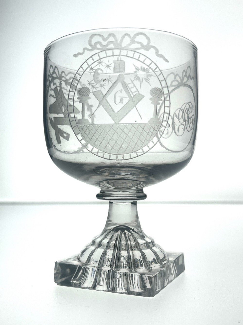 an 18th century masonic glass rummer circa 1790