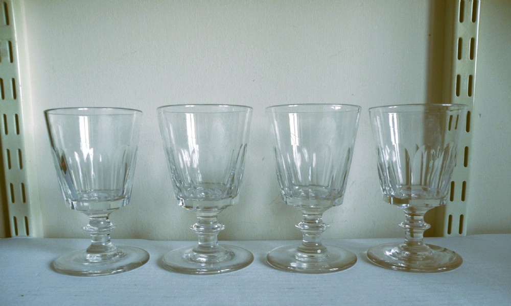 a nice set of four georgian port glasses