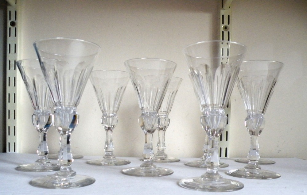 a fine quality and rare set of ten regency wine glasses