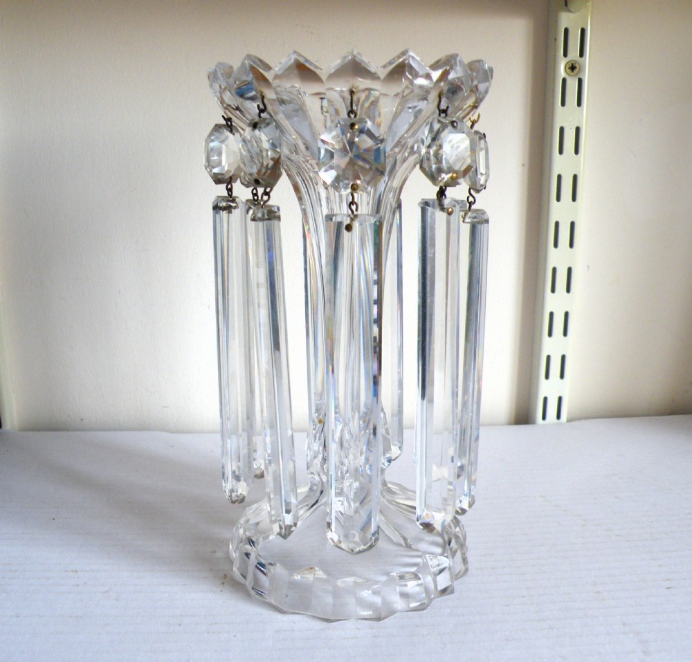 a good mid 19th century single glass luster