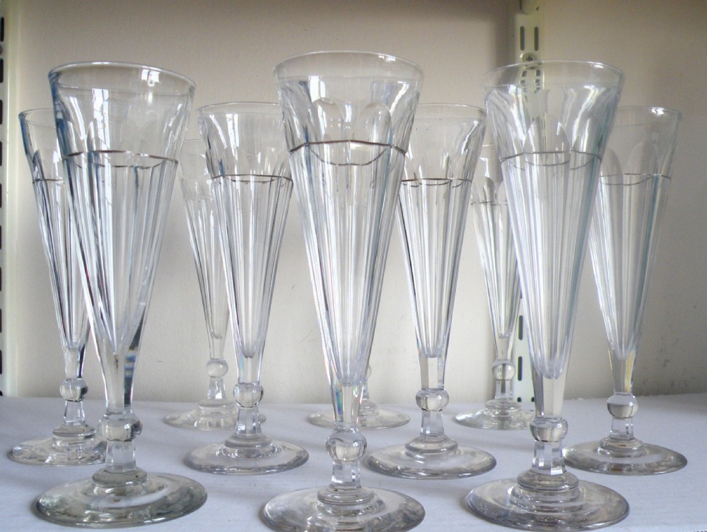 10 fine regency tall glass champagne flutes