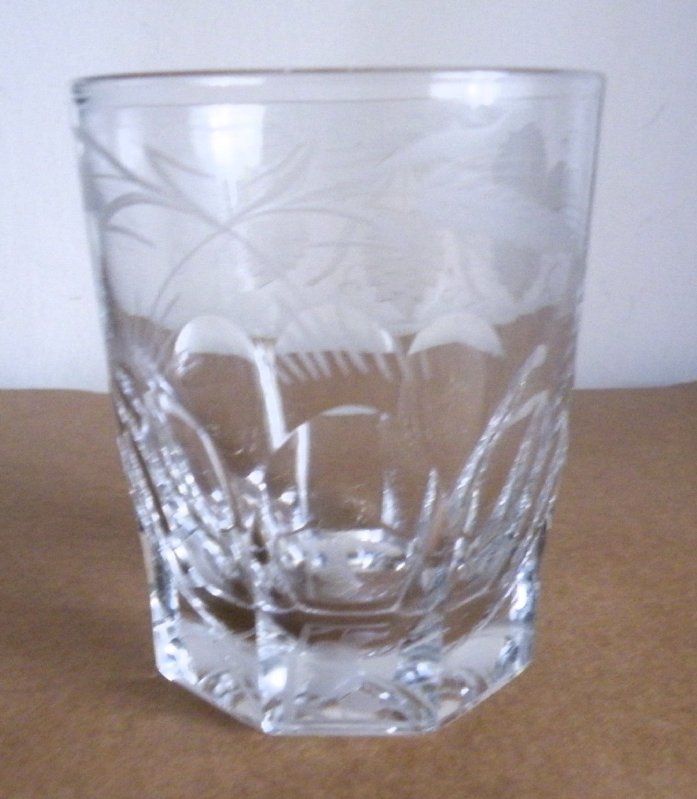 a scarce 19th century last drop whisky tumbler